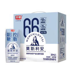 光明 莫斯利安巴氏杀菌风味 酸奶200g*12盒 低脂减25%蔗糖 礼盒装