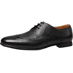 THOM WILLS皮鞋男夏季三接头正装鞋英伦德比鞋商务雕花男鞋 黑色D811 8/42码