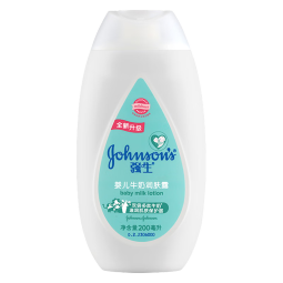 强生（Johnson）牛奶润肤露200ml 婴儿润肤露 水润保湿 宝宝儿童润肤乳身体乳