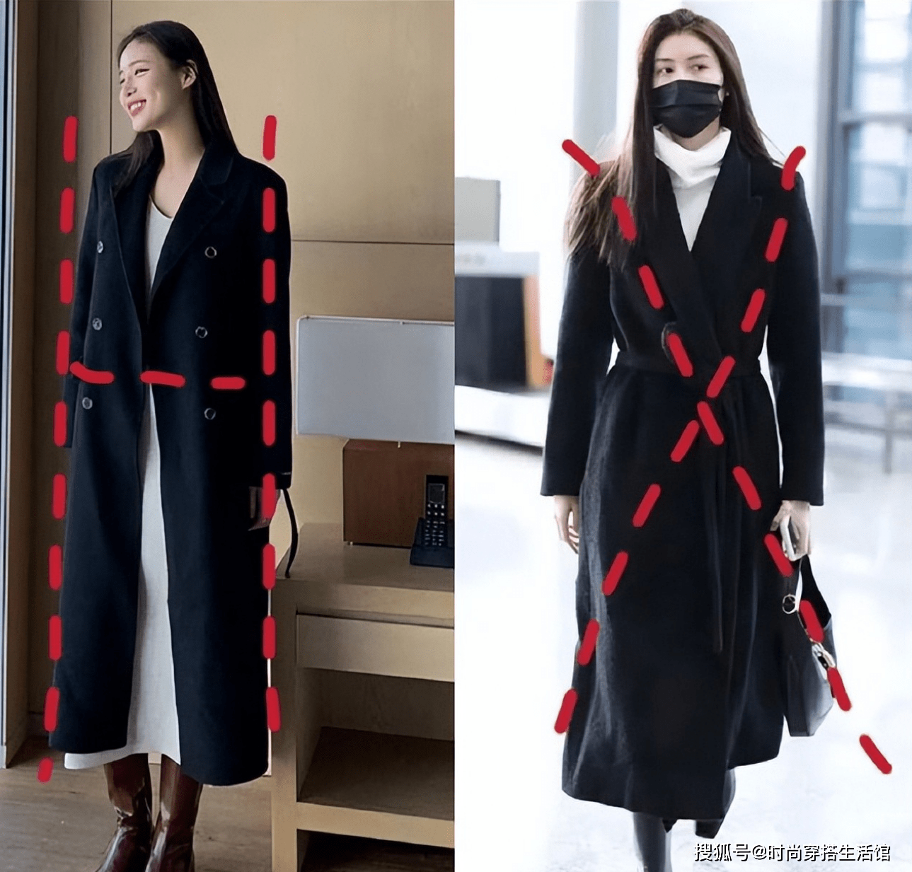 再强调一次：长大衣下面不一定穿裤子，今年流行这样穿，优雅高级- 丁丁打折网