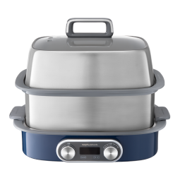 摩飞电器（Morphyrichards） 电蒸锅家用蒸锅大容量多层不锈钢蒸炖锅蒸煮锅一体多功能锅 MR1168 轻奢蓝（双层12L-标配加蒸笼）