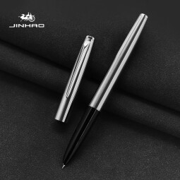 金豪（Jinhao）钢笔911高端男士学生专用三年级墨囊商务办公书法练字女士签字笔弯尖美工笔墨水礼盒 全钢-简装 0.38mm特细