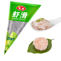 安井火锅丸子组合速冻食材  锁鲜装速冻丸子 关东煮麻辣烫 150g虾滑*1袋