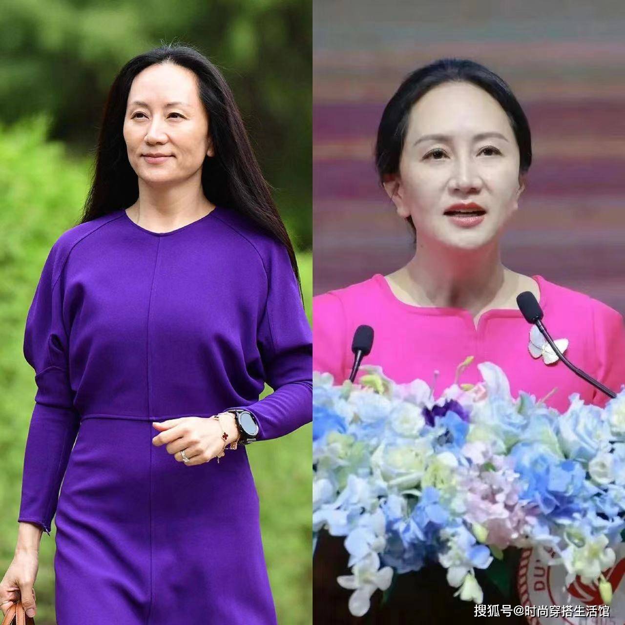 被孟晚舟穿搭圈粉了：不穿老年装，爱光腿穿大衣，却美得贵气端庄- 丁丁打折网