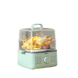 美的（Midea）电蒸锅 电蒸箱家用双层三层多功能大容量 全自动蒸锅 智能 官方蒸菜蒸汽神器蒸笼 ZGE232306｜上蒸下煮 旋钮定时 10.8L