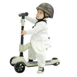 贝易（BeiE）至尊儿童滑板车可坐可骑滑1-2-3-6岁宝宝二合一四合一溜溜车 【二合一】云母灰-可折叠 荐2岁+