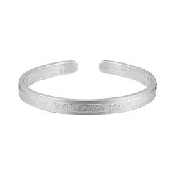 顺庆银楼S9999足银开口手镯女款星沙足银手环银镯子礼物银饰高级送妈妈 星沙开口银手镯约25克+证书