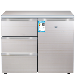 尊贵（ZUNGUI）210升卧式冰箱家用抽屉柜式小型双门橱柜嵌入式矮电冰箱 BCD-210CV 酷金