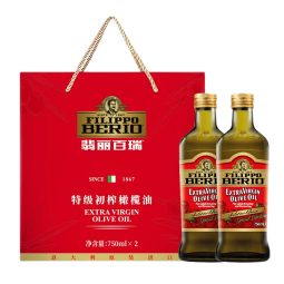 翡丽百瑞特级初榨橄榄油礼盒 750ml*2食用油意大利原装进口油团购礼品