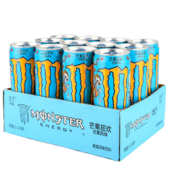 可口可乐（Coca-Cola）Monster 魔爪 芒果狂欢能量风味饮料 330ml*12罐