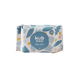 可优比（KUB）婴童湿巾无酒精手口湿巾纸新生儿童湿纸巾厚湿巾 20抽10包