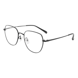 依视路（ESSILOR） 男女款商务镜框可选配依视路镜片光学近视定制眼镜适用中高度数 金属-半框-2027BK-黑色 镜框+依视路A4防蓝光1.60现片