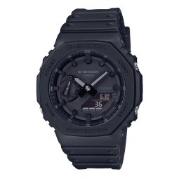 卡西欧【礼物】G-SHOCK同款酷黑时尚运动手表男 GA-2100-1A1DR