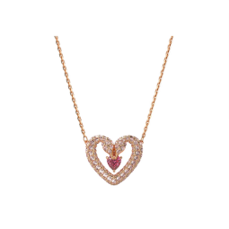 施华洛世奇（SWAROVSKI）生日礼物 施华洛世奇 UNA 项链轻奢饰品美拉德风格 镀玫瑰金色 5662874