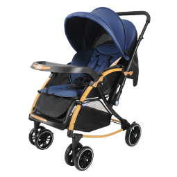 宝宝好 婴儿推车可坐可躺双向折叠婴儿车夏季冬季通用 可做摇椅 C3蓝色