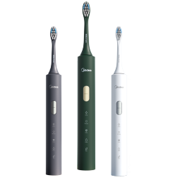 美的（Midea）电动牙刷电动自动牙刷软毛长续航深度清洁电动牙刷电动牙刷智能 【极地白S1PX】换区提醒+杜邦刷头