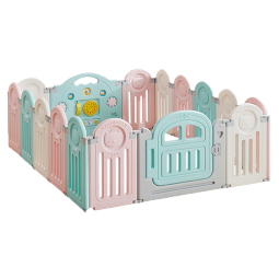 babygo宝宝游戏围栏防护栏婴儿童护栏地上室内家用游乐园爬行地垫16+2