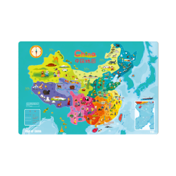 TOI磁性世界地图拼图儿童地理认知磁力拼板可擦写白板男孩玩具女孩生日礼物3-4-6-8岁  中国地图