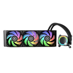 毅凯火力 (ekwb) EK AIO 360 Lux D-RGB 黑色一体式CPU水冷散热器 360MM水排 ARGB彩屏灯效 漏液保障