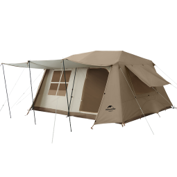 NatureHike 挪客屋脊13自动帐篷户外露营帐篷野营装备两室一厅野外小屋 深咖色