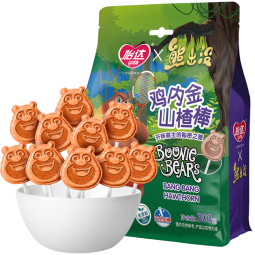 怡达（yida） 熊出没IP联名 山楂棒棒糖 拒绝添加剂 鸡内金棒棒山楂300g