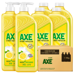 斧头牌（AXE）柠檬护肤洗洁精1.18kg*6瓶超值囤货装 有效祛油 维E呵护不伤手