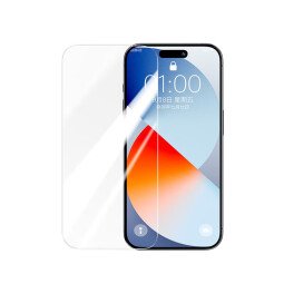绿联（UGREEN） 适用iphone15/16钢化膜 苹果15/16Promax手机膜防蓝光膜高清无边不挡屏防摔耐刮抗指纹带贴膜神器 高清膜【标准款*2片+神