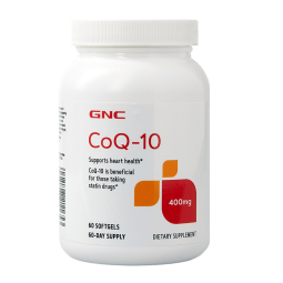 GNC健安喜 辅酶Q10软胶囊 400mg*60粒/瓶 高浓度含量备孕卵巢 中老年心血管健康 海外原装进口