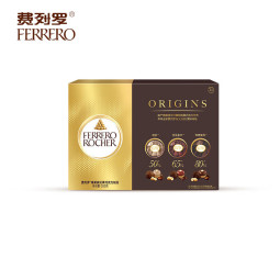 费列罗（FERRERO）榛果威化黑巧巧克力制品喜糖圣诞送礼节日礼物24粒礼盒装300g 