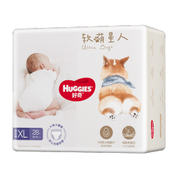 好奇（Huggies）软萌星人柯基裤成长裤XL28片(12-17kg)加大号婴儿尿不湿超薄透气