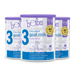 Bubs澳洲原装进口婴幼儿配方A2羊奶粉3段800g*3 【1岁+】-效期至26.03