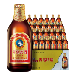 青岛啤酒（TsingTao）小棕金11度精酿系列整箱 296mL 24瓶