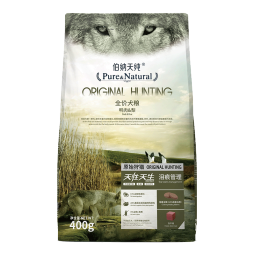 伯纳天纯狗粮原始狩猎鸭肉&梨犬粮400g/包