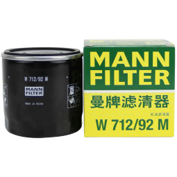 曼牌滤清器（MANNFILTER）机滤机油滤芯格清器大众斯柯达EA211发动机专用 W712/92M 高尔夫7 14-20款 1.2T 1.4T 1.6