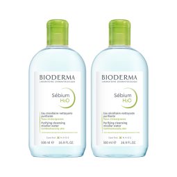 贝德玛（BIODERMA）卸妆水绿水500ml*2净妍控油洁肤液 油皮卸妆防晒圣诞节礼物