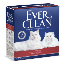 铂钻（EverClean）猫砂膨润土成猫幼猫通用型猫咪活性炭混合矿砂几近无尘猫沙猫厕所 红标25磅