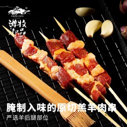 游牧御品 【烧烤季】内蒙古羊肉串5斤/5袋戈壁滩羊肉散养烧烤食材烤肉烤串 甄选大漠羊肉串500g/袋