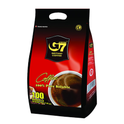 G7 COFFEE越南进口 中原G7纯黑速溶咖啡 低卡无糖黑咖啡 200g（2g*100包）