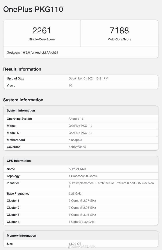 一加Ace5现身Geekbench，搭载骁龙8 Gen 3处理器和全新调度，性能强悍