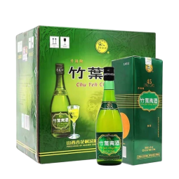 竹叶青（CHUYEHCHING）酒 山西杏花村汾酒 露酒 牧童整箱 带礼袋【送礼】 45度 475mL 6瓶 原箱