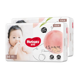 好奇Huggies 铂金装纸尿裤小桃裤 婴儿尿不湿干爽透气大吸量新生儿 M52片【6-11kg】