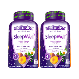 小熊糖（Vitafusion）3mg褪黑素睡眠软糖60粒sleepwell退黑素安瓶无蔗糖vf睡眠糖软糖【送礼组合】