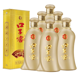 口子窖 五年型 兼香型白酒 40.8度 400ml*6瓶 整箱装 低度白酒 年货