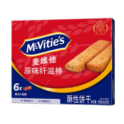 McVitie's麦维他原味全麦纤滋棒粗粮饼干180g 休闲零食年货节礼品新年礼物