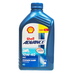 壳牌（Shell）爱德王子 AX7 10W-40 四冲程摩托车机油 1L 新加坡原装进口