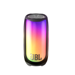 JBL PULSE5 音乐脉动五代 便携式蓝牙音箱 全面屏炫彩小音箱 低音炮 桌面音响 防水防尘 独立高音单元 40W大功率 黑色