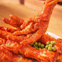 王小卤虎皮凤爪 微辣味210g (W3) 鸡爪 卤鸡爪 休闲零食 独立包装