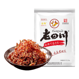 老四川（laosichuan）五香牛肉干牛肉片麻辣牛肉灯影牛肉丝250g 中华老字号重庆特产 灯影牛肉丝250g