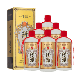 珍酒佳品经典 53度酱香型白酒500ml*6整箱装  口粮酒大曲坤沙