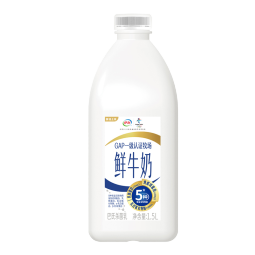 伊利高品质全脂鲜牛奶1.5L桶装鲜活营养早餐巴氏杀菌低温牛乳